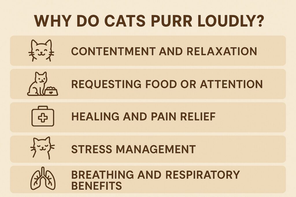 reasons for cats purring loudly