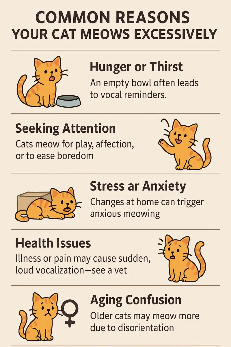 5 Common Reasons for Excessive Cat Meowing