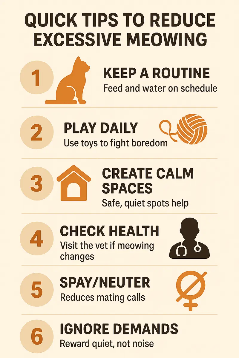 How to Reduce Excessive Cat Meowing